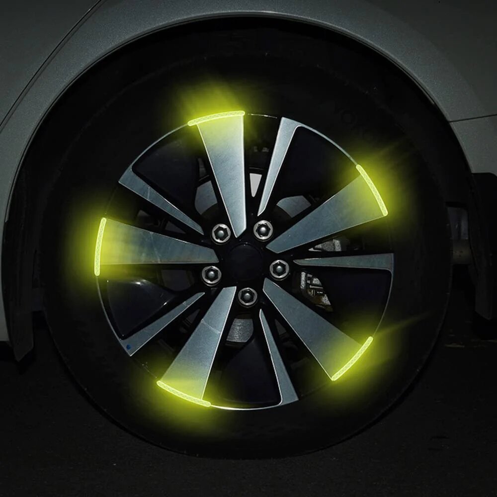 Car Wheel Hub Reflective Luminous Stickers