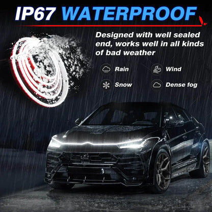 Car Bonnet Ambient Flexible Waterproof LED Light (71 Inches)