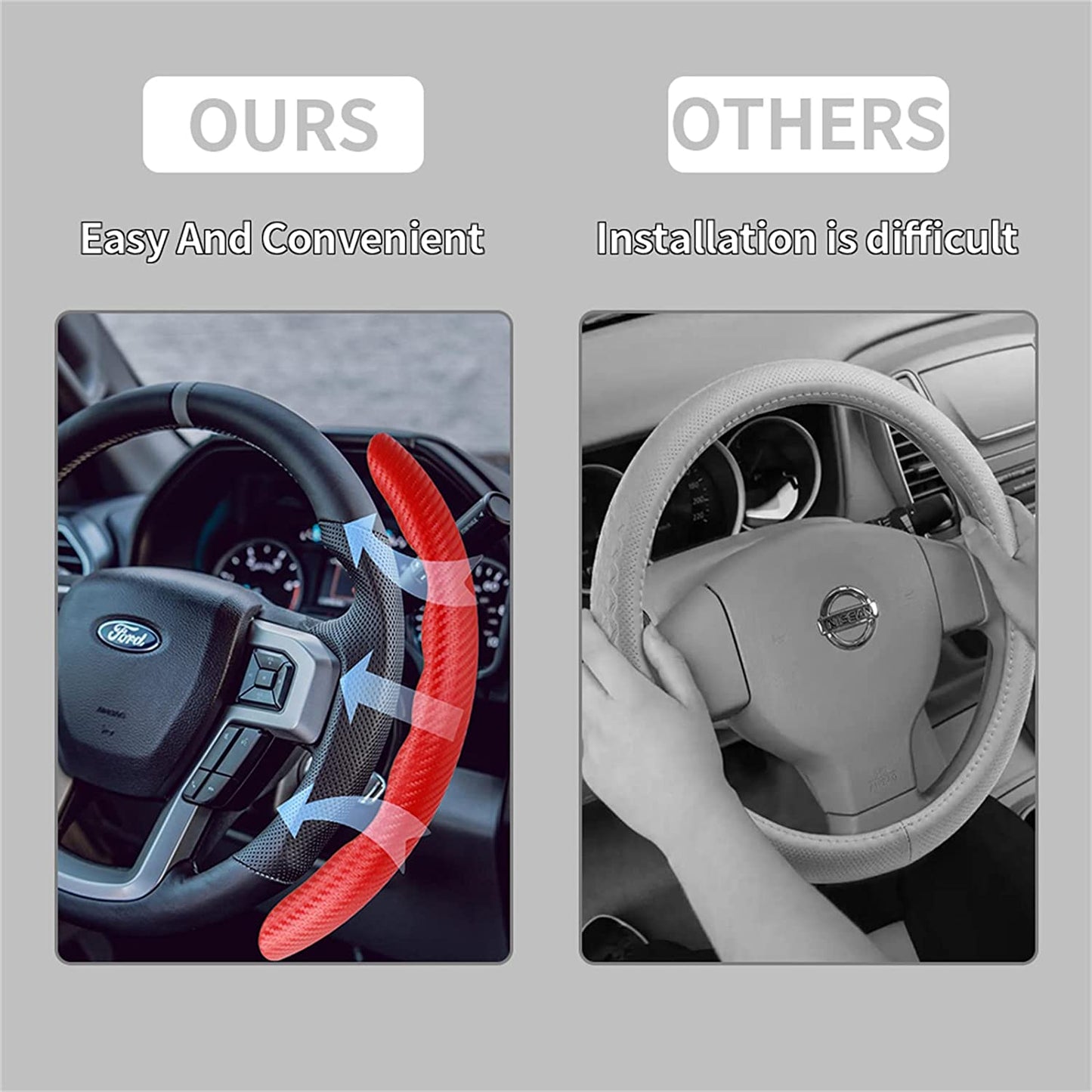 Car Universal Half Steering Wheel Cover