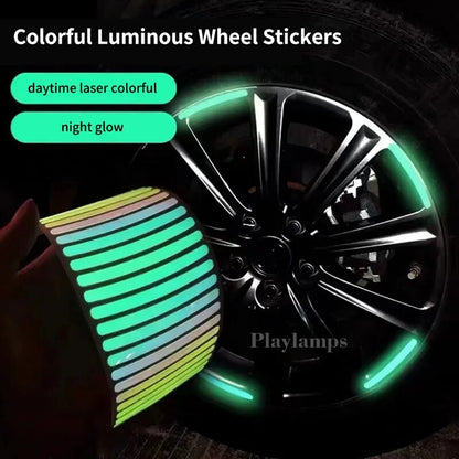 Car Wheel Hub Reflective Luminous Stickers