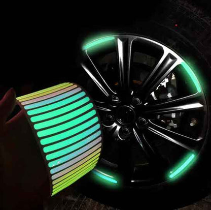 Car Wheel Hub Reflective Luminous Stickers